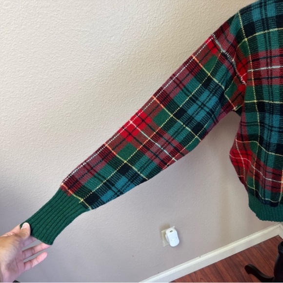Polo by Ralph Lauren Vintage 100% Wool Plaid Crewneck Sweater Size XL - Picture 4 of 10